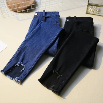 5xl plus big size panty women spring summer style autumn 2018 feminina black blue thin denim stretch pencil pants female A4732
5xl plus big size panty women spring summer style autumn 2018 feminina black blue thin denim stretch pencil pants female A4732