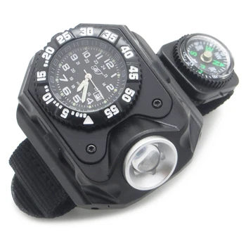 10pcs/lot 3 in 1 Tactical Sport Rechargeable LED Flashlight Wristwatch with Compass For Camping Hiking Hunting
10pcs/lot 3 in 1 Tactical Sport Rechargeable LED Flashlight Wristwatch with Compass For Camping Hiking Hunting