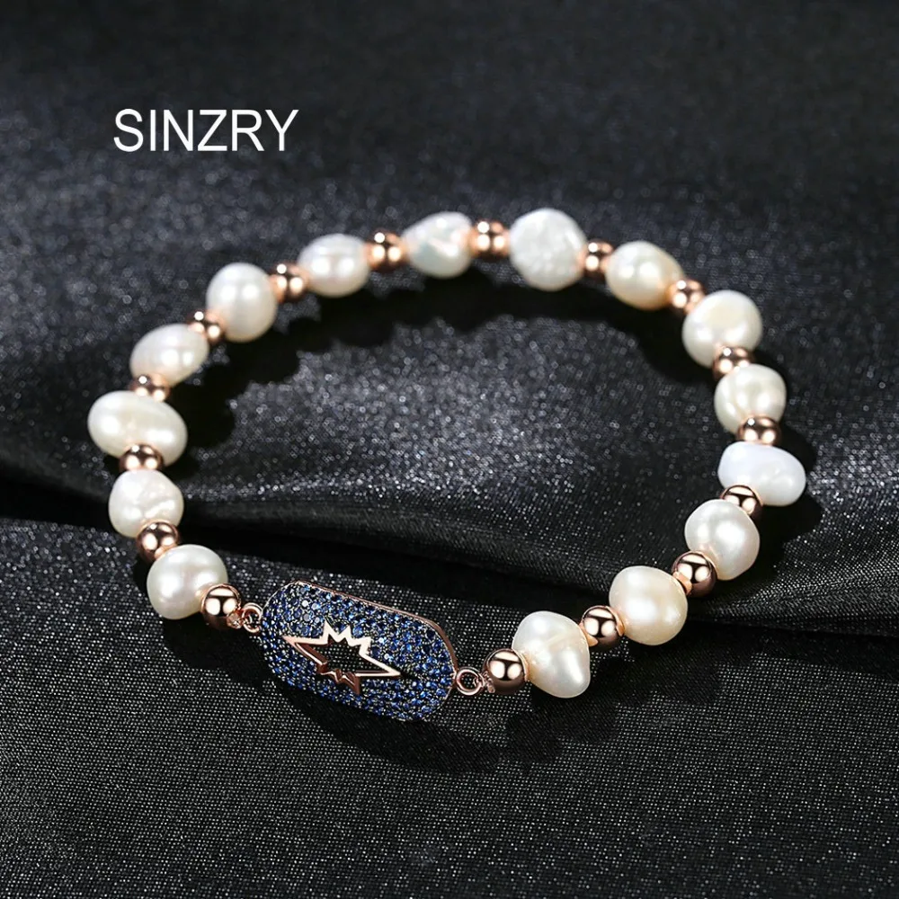 SINZRY NEW Rose Gold color AAA cut Cubic Zircon freshwater pearl star charm Bracelets & Bangle women fashion jewelry
SINZRY NEW Rose Gold color AAA cut Cubic Zircon freshwater pearl star charm Bracelets & Bangle women fashion jewelry