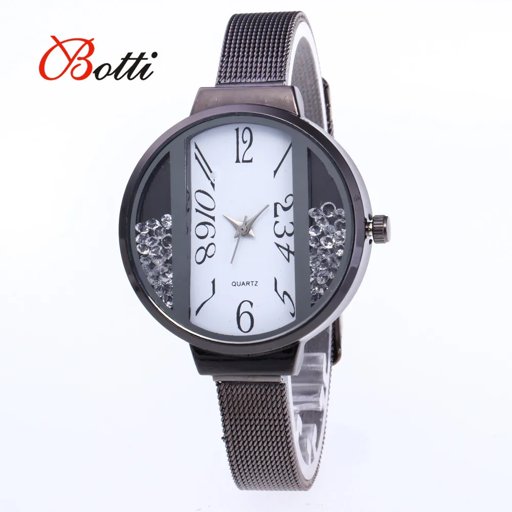Dropshipping Watches Women Top Brand Luxury Watch Crystal Stainless Steel Mesh Ladies Wrist Clock bayan kol saati | Наручные часы