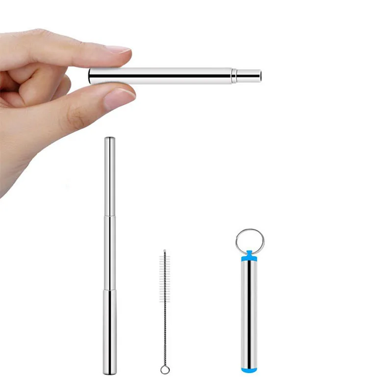 Reusable Collapsible Straw Telescopic Stainless Steel Metal Portable Drinking Foldable Straw with Case Keychain Travel Items
Reusable Collapsible Straw Telescopic Stainless Steel Metal Portable Drinking Foldable Straw with Case Keychain Travel Items