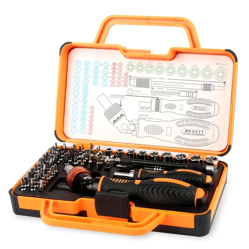JAKEMY JM-6111 69 In 1 Screwdriver multi instruments Set household Tool Box Hand Tool repair set for iphone appliances
JAKEMY JM-6111 69 In 1 Screwdriver multi instruments Set household Tool Box Hand Tool repair set for iphone appliances