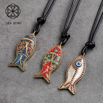 Vintage Jewelry for Women Long Necklace Chokers color Fish Pendant&Necklaces Zinc Alloy Pendant Female Fashion Neck Decoration
Vintage Jewelry for Women Long Necklace Chokers color Fish Pendant&Necklaces Zinc Alloy Pendant Female Fashion Neck Decoration