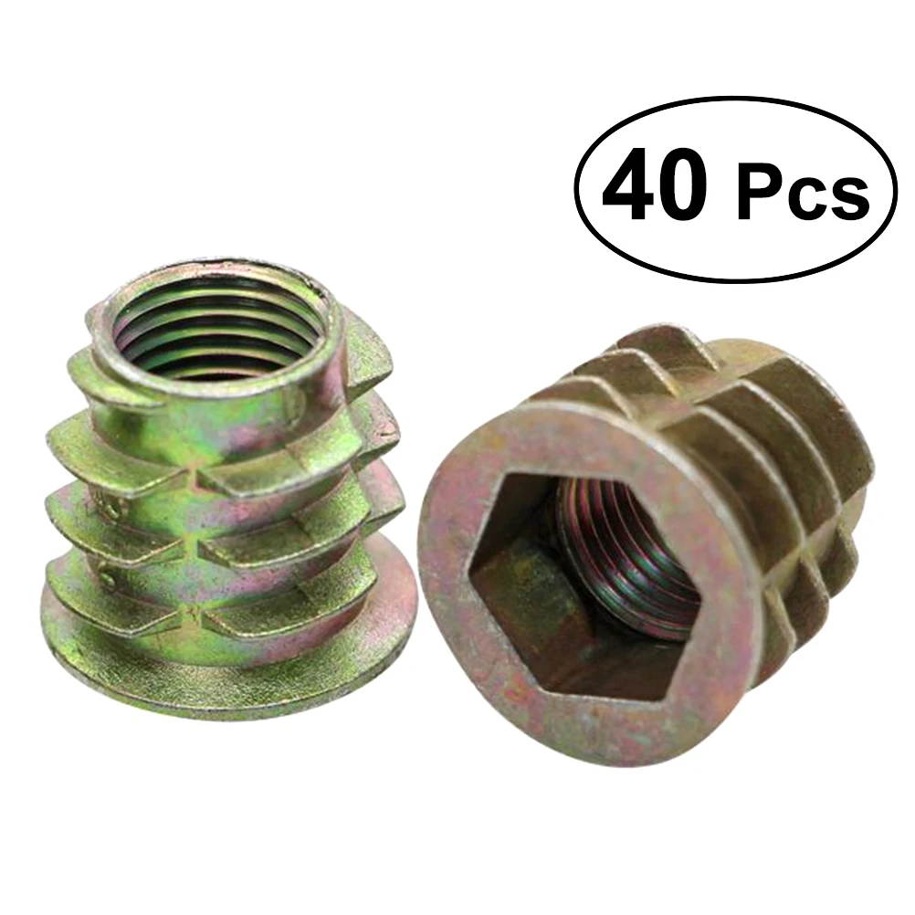 40 Pcs Threaded Insert Furniture Zinc Alloy Hex Socket Drive Fastener Bolt Connector for Furniture Fiberboard Wood Plywood
40 Pcs Threaded Insert Furniture Zinc Alloy Hex Socket Drive Fastener Bolt Connector for Furniture Fiberboard Wood Plywood
