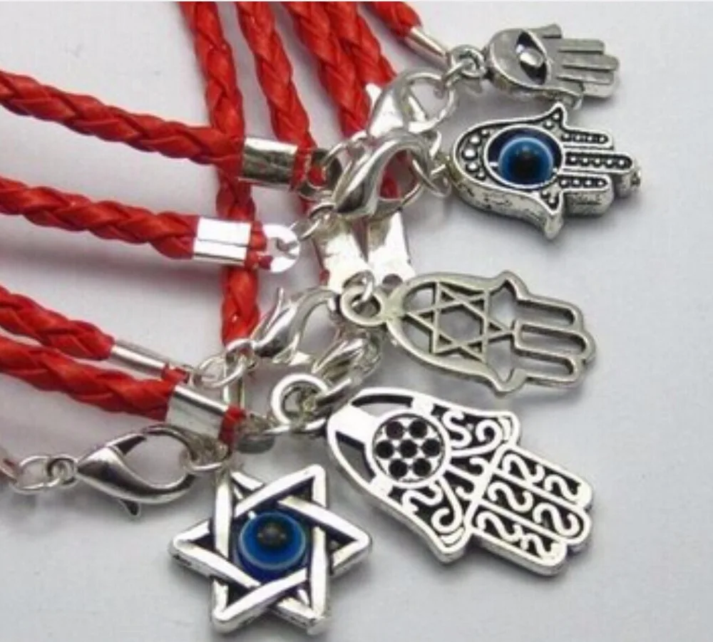 10pcs Mixed Lucky Kabbalah Hamsa Hand Charms Red Leather Braided Rope Bracelets Protection Men Women For New Fashion Jewelry
10pcs Mixed Lucky Kabbalah Hamsa Hand Charms Red Leather Braided Rope Bracelets Protection Men Women For New Fashion Jewelry