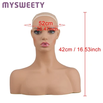 Mannequin Head For Wig Sunglasses Jewelry Display Female Wig Stand With Shoulders Female Light brown Display Head
Mannequin Head For Wig Sunglasses Jewelry Display Female Wig Stand With Shoulders Female Light brown Display Head