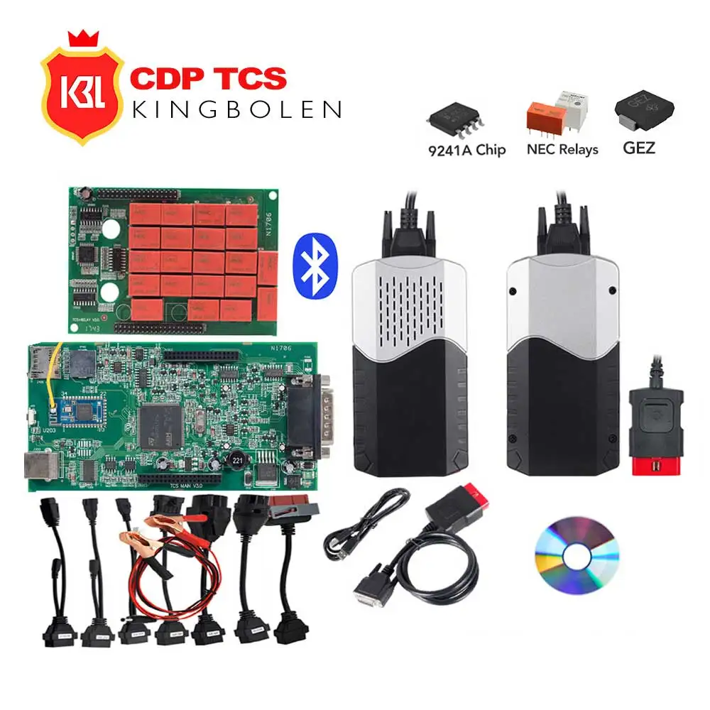 2016.R1/2015.R3 CDP TCS Scanner with bluetooth New V-CI obd2 Diagnostic Tool 2 green board V3.0 NEC 9241A chip as multidiag
2016.R1/2015.R3 CDP TCS Scanner with bluetooth New V-CI obd2 Diagnostic Tool 2 green board V3.0 NEC 9241A chip as multidiag