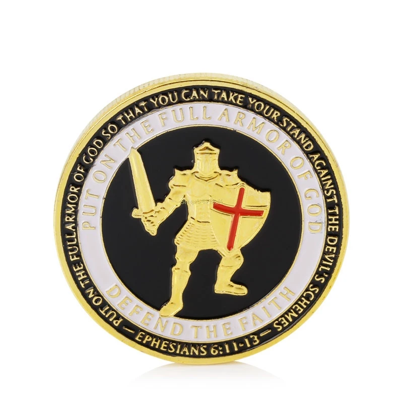 2018 Meaningful Gold Plated Put On The Full Armor Of God Helmet Breastplate Coin Commemorative
2018 Meaningful Gold Plated Put On The Full Armor Of God Helmet Breastplate Coin Commemorative