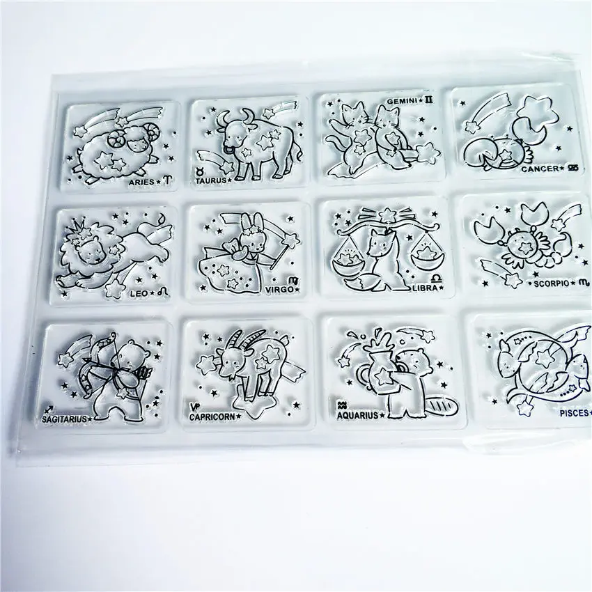 PANFELOU The zodiac tools Transparent Clear Silicone Stamp/Seal for DIY scrapbooking/photo album Decorative clear stamp sheets
PANFELOU The zodiac tools Transparent Clear Silicone Stamp/Seal for DIY scrapbooking/photo album Decorative clear stamp sheets
