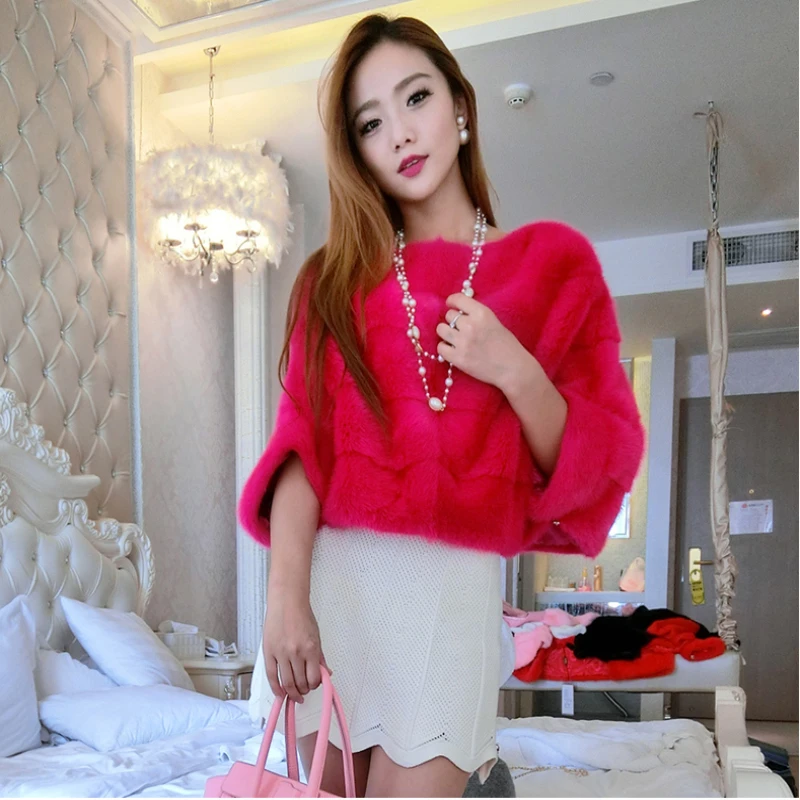 Genuine mink coat mink pullover bat sleeve short design fur coat mink coat female
Genuine mink coat mink pullover bat sleeve short design fur coat mink coat female