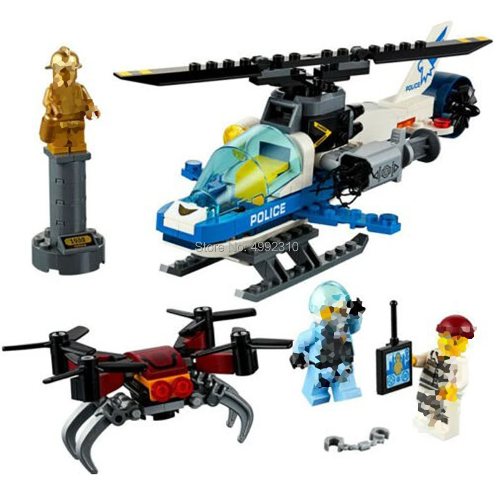 215pcs sky city police helicopter drone chase 3 figures building blocks 60207 Bricks Toy
215pcs sky city police helicopter drone chase 3 figures building blocks 60207 Bricks Toy
