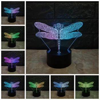 New Insect 3D Lamp Dragonfly USB Night Light Mixcolor Illusion Fade RGB LED Lighting Bulb kids toys Touch Table Desk Decor
New Insect 3D Lamp Dragonfly USB Night Light Mixcolor Illusion Fade RGB LED Lighting Bulb kids toys Touch Table Desk Decor