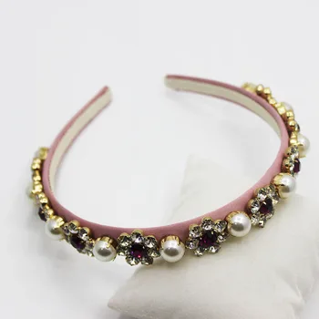 2019 Fashion Light Pink Silk Inlay Crystal Rhinestone Hoop Sweet High-grade flower pearl hairpin 1366
2019 Fashion Light Pink Silk Inlay Crystal Rhinestone Hoop Sweet High-grade flower pearl hairpin 1366