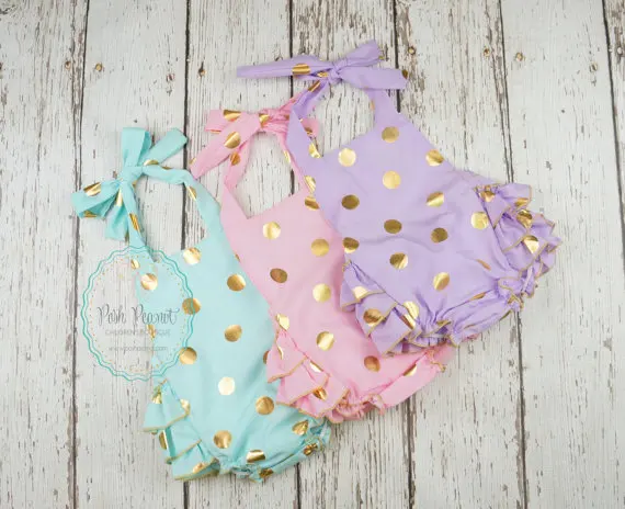 Gold Polka Dot Bubble Romper Set Bubble romper Sunsuit Cake Smash Birthday Outfit Fancy First Birthday Romper sequin baby romper
Gold Polka Dot Bubble Romper Set Bubble romper Sunsuit Cake Smash Birthday Outfit Fancy First Birthday Romper sequin baby romper