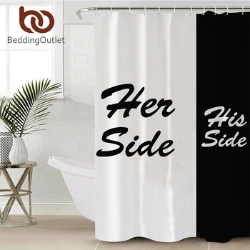 BeddingOutlet His Side & Her Side Shower Curtain for Couples Waterproof Bathroom Curtain With Hooks Black White cortina de ducha
BeddingOutlet His Side & Her Side Shower Curtain for Couples Waterproof Bathroom Curtain With Hooks Black White cortina de ducha