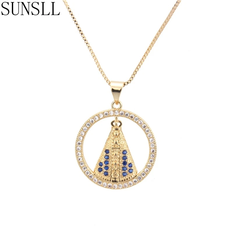 SUNSLL Golden Color Blue&White Cubic Zirconia Hollow Round Bridal Wedding Pendant Necklace Fashion Jewelry for Women Gift Party
SUNSLL Golden Color Blue&White Cubic Zirconia Hollow Round Bridal Wedding Pendant Necklace Fashion Jewelry for Women Gift Party