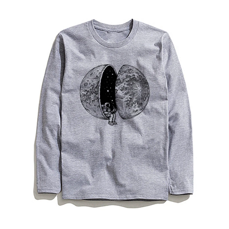 THE COOLMIND loose style new design moon printed men T shirt casual long sleeve o-neck knitted mens Tshirt 2018
THE COOLMIND loose style new design moon printed men T shirt casual long sleeve o-neck knitted mens Tshirt 2018