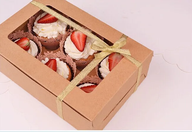 20 set 24*16*7.5cm open window Cupcake kraft paper packing boxes, hold 6 cup cake storage pack with insert
20 set 24*16*7.5cm open window Cupcake kraft paper packing boxes, hold 6 cup cake storage pack with insert