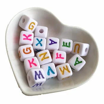 New Arrival 350pcs 12MM Cube Acrylic Letters Beads White with Colorful English Character Printing Plastic Alphabet Square Beads
New Arrival 350pcs 12MM Cube Acrylic Letters Beads White with Colorful English Character Printing Plastic Alphabet Square Beads