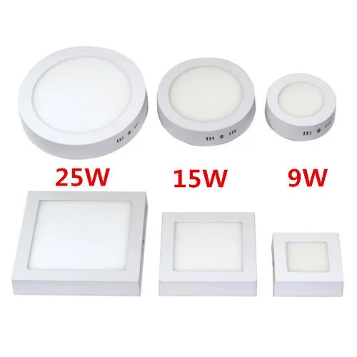 DHL Free 10pcs 9W/15W/25W Surface mounted led downlight Round/Square panel light SMD Ultra thin circle ceiling Down lamp kitchen
DHL Free 10pcs 9W/15W/25W Surface mounted led downlight Round/Square panel light SMD Ultra thin circle ceiling Down lamp kitchen