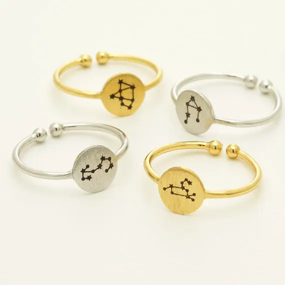 Daisies 1pc Fashion Free Size Rings Twelve Constellations Alloy Couple Finger Ring Statement Jewelry For Men Women Birthday Gift 
Daisies 1pc Fashion Free Size Rings Twelve Constellations Alloy Couple Finger Ring Statement Jewelry For Men Women Birthday Gift