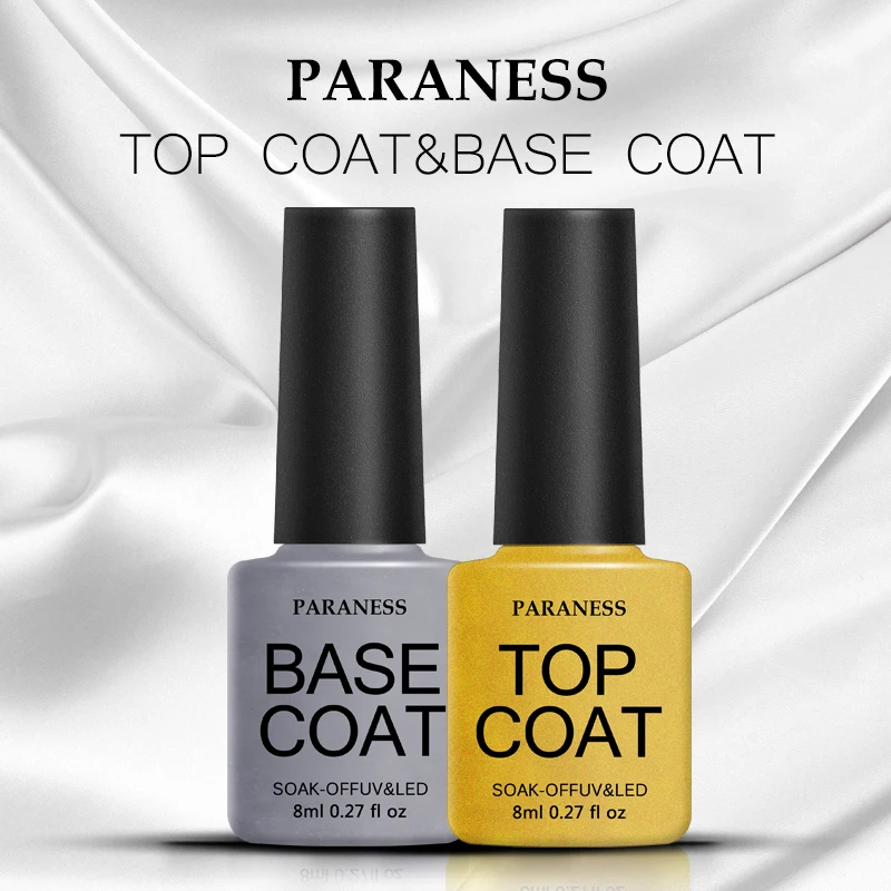 Paraness 8ML Top Coat and Base Coat Gel Nail Polish Semi Permanent UV LED Professional Soak-Off Glue Nail Art Gel Polish
Paraness 8ML Top Coat and Base Coat Gel Nail Polish Semi Permanent UV LED Professional Soak-Off Glue Nail Art Gel Polish