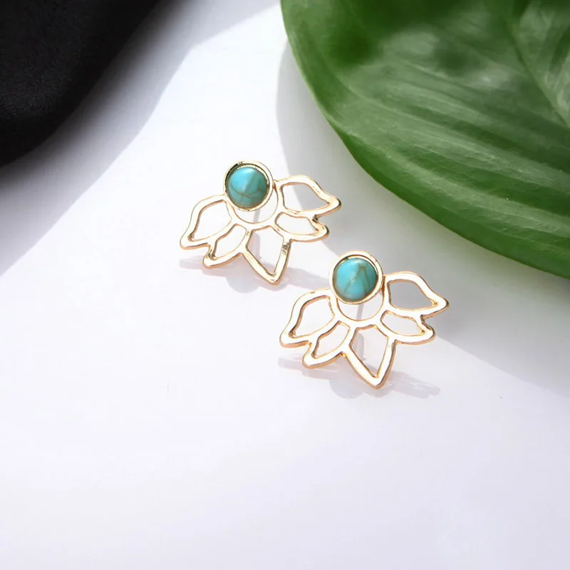 Vintage natural stone stud earrings silver gold color flower earrings fashion hollow lotus small gifts for women jewelry 2018
Vintage natural stone stud earrings silver gold color flower earrings fashion hollow lotus small gifts for women jewelry 2018
