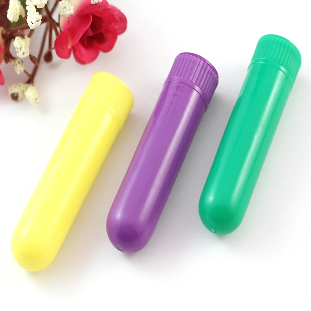 

1pc/lot colored blank nasal aromatherapy inhalers, blank nasal inhaler sticks for essential oil (51mm cotton wicks)