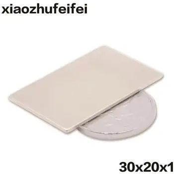 1pcs 30X20X1mm N50 block Rare Earth Magnets Neodymium Magnet high quality Free shipping 30*20*1mm
1pcs 30X20X1mm N50 block Rare Earth Magnets Neodymium Magnet high quality Free shipping 30*20*1mm