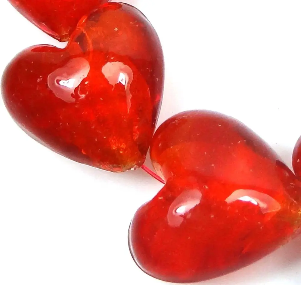 Lampwork Handmade Glass Silver Foil Hyacinth Red Orange Heart Beads 22mm 6pcs/lot
Lampwork Handmade Glass Silver Foil Hyacinth Red Orange Heart Beads 22mm 6pcs/lot
