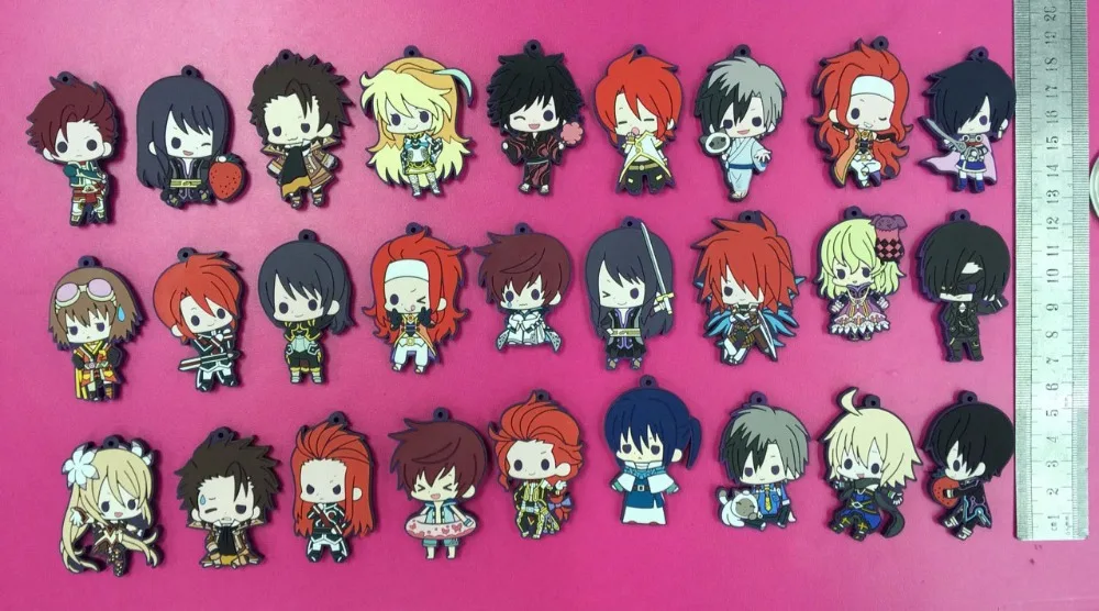 27pcs/lot Tales of Friend/Zestiria Original Japanese anime figure rubber Silicone mobile phone charms keychain strap G764
27pcs/lot Tales of Friend/Zestiria Original Japanese anime figure rubber Silicone mobile phone charms keychain strap G764