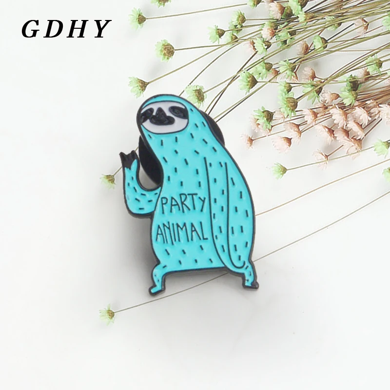 GDHY Cute Sloth Brooch "Party Animal" Sloth Animal Enamel Pin For Girls Boys Lape Denim Shirt Backpack Brooch Badge Gifts
GDHY Cute Sloth Brooch "Party Animal" Sloth Animal Enamel Pin For Girls Boys Lape Denim Shirt Backpack Brooch Badge Gifts
