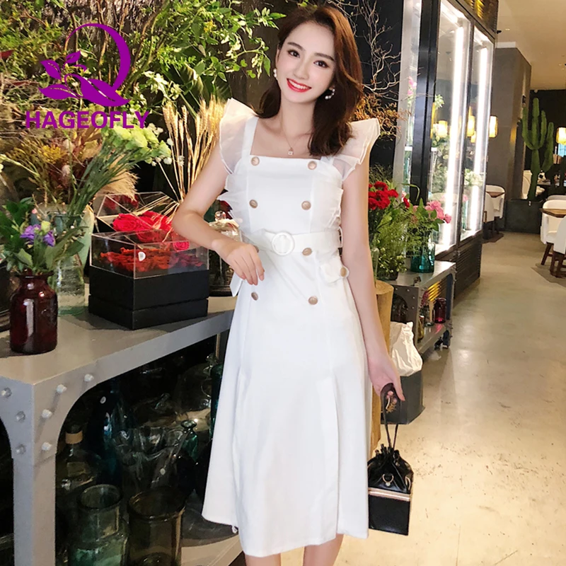 Korean New Dress Women 2019 Fashion Black White Knee Length Square Collar Casual Ruffles High Waist Summer Women's Dress Clothes
Korean New Dress Women 2019 Fashion Black White Knee Length Square Collar Casual Ruffles High Waist Summer Women's Dress Clothes