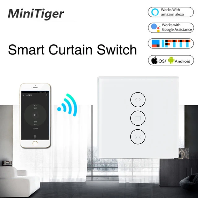 WiFi Smart Curtain Switch Smart Life Tuya for Electric Motorized Curtain Blind Roller Shutter Works with Alexa and Google Home
WiFi Smart Curtain Switch Smart Life Tuya for Electric Motorized Curtain Blind Roller Shutter Works with Alexa and Google Home