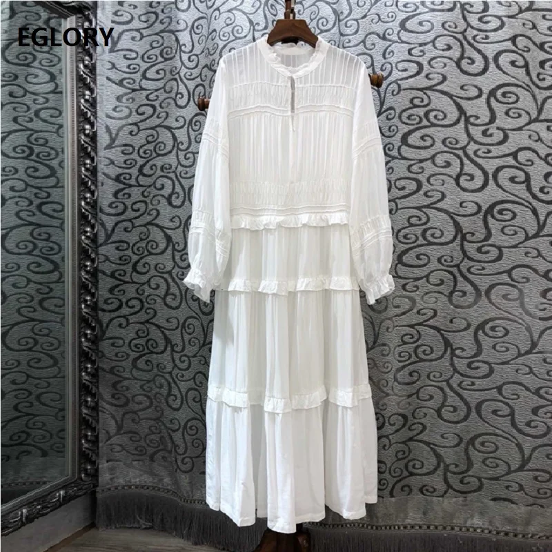 100%Cotton Long Dress 2019 Autumn Fashion Women Cascading Ruffle Patchwork Straight Long Sleeve Black White Dress Clothing Femme
100%Cotton Long Dress 2019 Autumn Fashion Women Cascading Ruffle Patchwork Straight Long Sleeve Black White Dress Clothing Femme