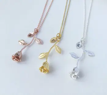 Personalized Bridesmaid Initial Rose Necklace, rose flower leaf, Anniversary Gift, Valentine Gift,Lovely Flower birthday gifts
Personalized Bridesmaid Initial Rose Necklace, rose flower leaf, Anniversary Gift, Valentine Gift,Lovely Flower birthday gifts
