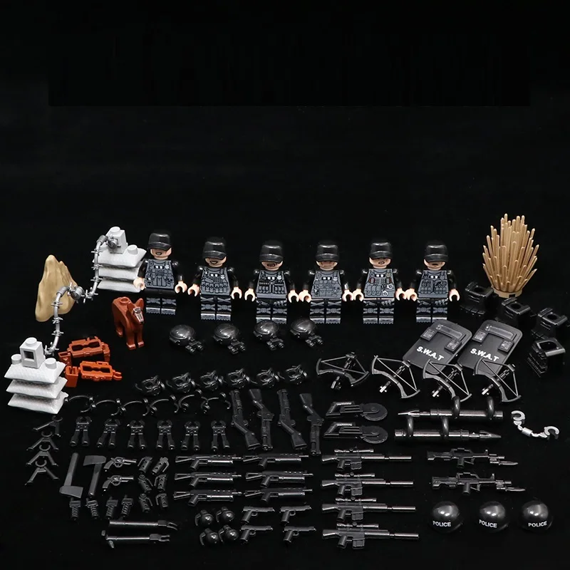 6PCS CQB City Police Accessories Weapon Compatible Playmobil City Figures Trucks Building Blocks Mini Figures Original Toys
6PCS CQB City Police Accessories Weapon Compatible Playmobil City Figures Trucks Building Blocks Mini Figures Original Toys