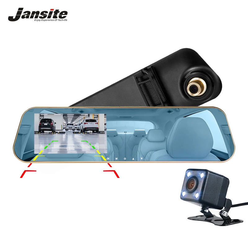 Jansite Car DVR Dual Lens Full HD 1080P Dash Cam Rearview Mirror Car Camera Video Recorder With Rear view DVR Auto Registrator
Jansite Car DVR Dual Lens Full HD 1080P Dash Cam Rearview Mirror Car Camera Video Recorder With Rear view DVR Auto Registrator