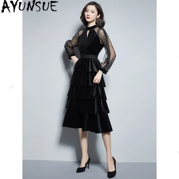 2019 Women Velvet Dress Spring Autumn Dress for Women Vintage Party Black Maxi Dress Elegant Ladies Dresses Vestidos MY2322
2019 Women Velvet Dress Spring Autumn Dress for Women Vintage Party Black Maxi Dress Elegant Ladies Dresses Vestidos MY2322