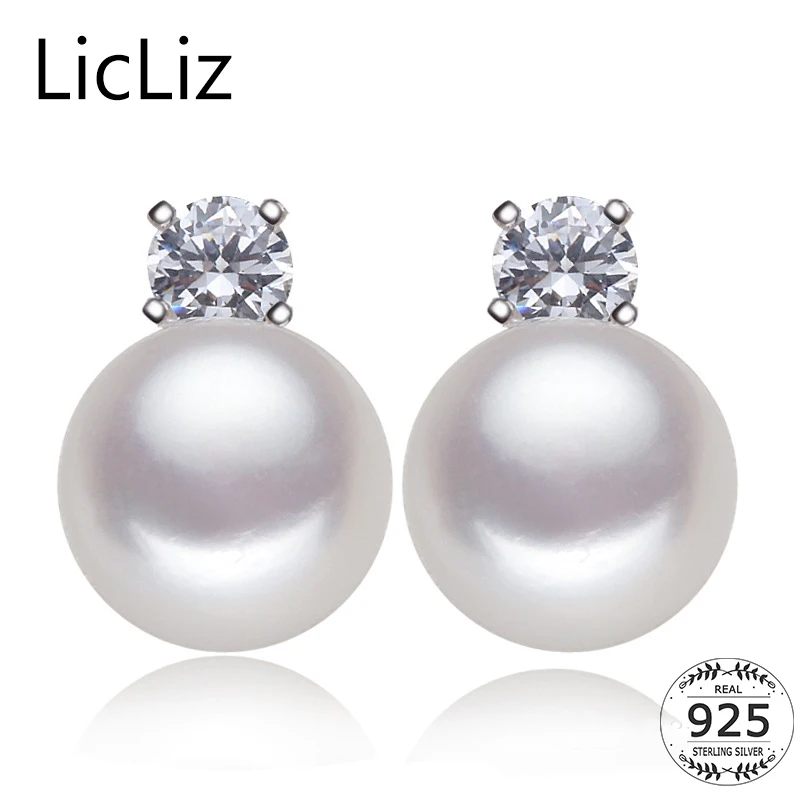LicLiz 925 Sterling Silver CZ Stud Earrings For Women White Natural Pearl Earrings Piercing Cubic Zircon Ear Studs 2017 LAE0007
LicLiz 925 Sterling Silver CZ Stud Earrings For Women White Natural Pearl Earrings Piercing Cubic Zircon Ear Studs 2017 LAE0007