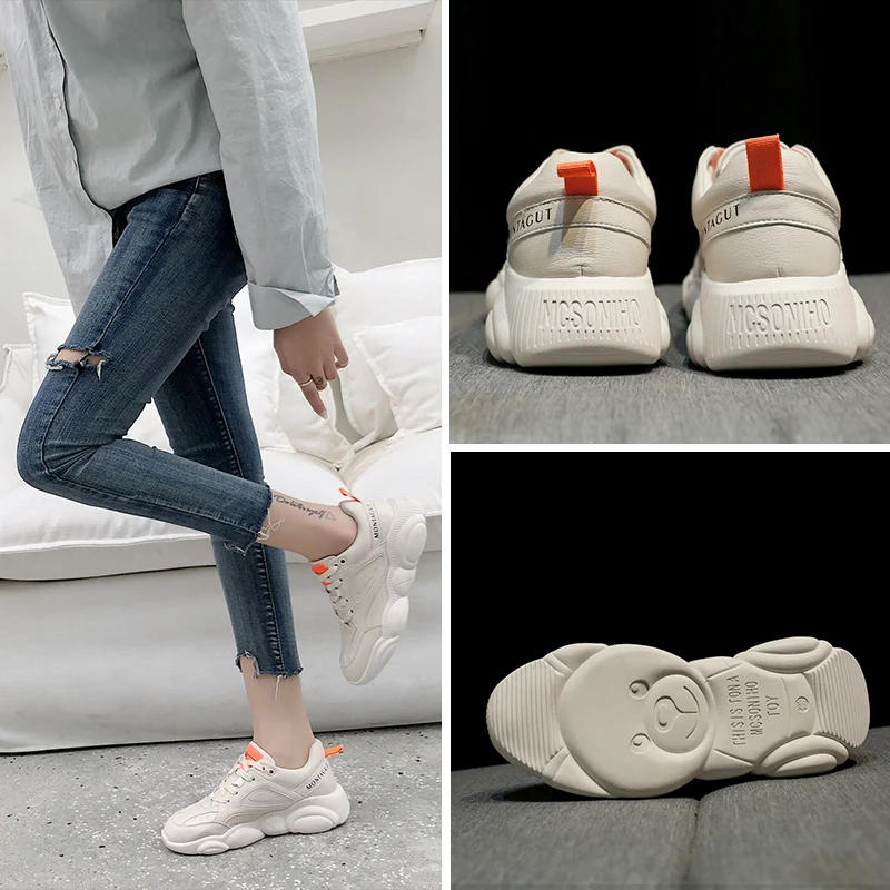 2019 Spring New Chunky Sneakers Women Casual Platform Shoes Harajuku Dad Shoes Fashion Bear sole PU Leather White Sneakers
2019 Spring New Chunky Sneakers Women Casual Platform Shoes Harajuku Dad Shoes Fashion Bear sole PU Leather White Sneakers