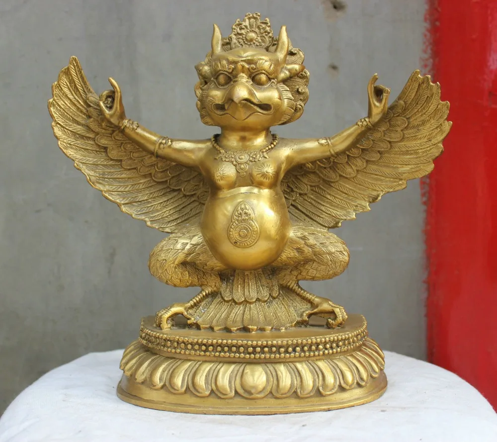 008620 11" China Tibetan Buddhism Bronze Redpoll Winged Garuda Bird Eagle Buddha Statue
008620 11" China Tibetan Buddhism Bronze Redpoll Winged Garuda Bird Eagle Buddha Statue
