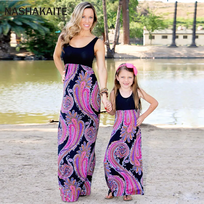 NASHAKAITE Mother daughter dresses High Waist Phoenix Flower Print Long Dress Mom and daughter dress Family Look Dress
NASHAKAITE Mother daughter dresses High Waist Phoenix Flower Print Long Dress Mom and daughter dress Family Look Dress