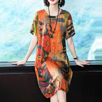 2019 Womens dress Floral Print Short sleeve Retro Loose Party dress Plus size 4XL O-Neck Casual Beach Party Long Dress
2019 Womens dress Floral Print Short sleeve Retro Loose Party dress Plus size 4XL O-Neck Casual Beach Party Long Dress