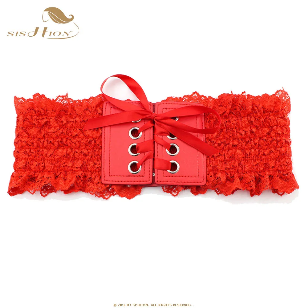 SISHION Women Ladies Girls Fashion Wide Leather Lace Belts Retro Vintage Black Red Stretchy Elastic Waist Belt Waistband VB0012
SISHION Women Ladies Girls Fashion Wide Leather Lace Belts Retro Vintage Black Red Stretchy Elastic Waist Belt Waistband VB0012