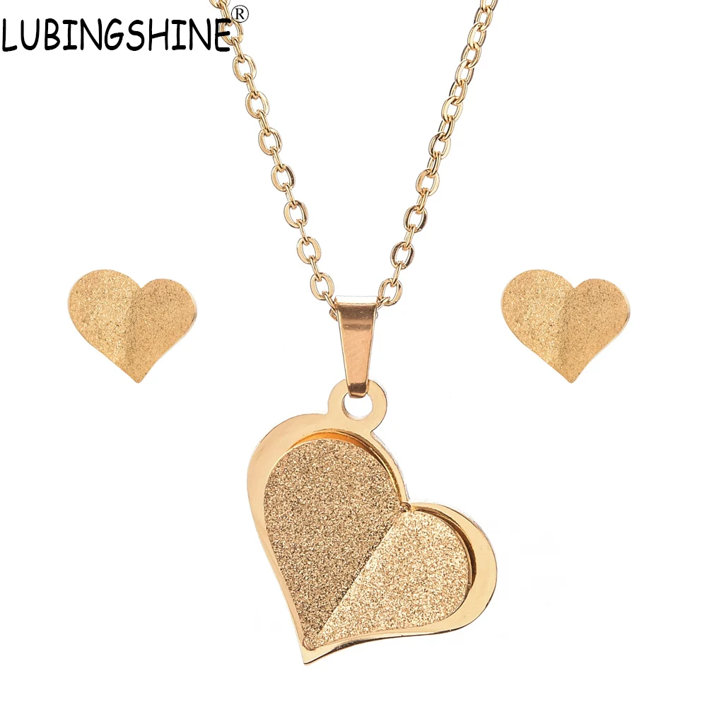 LUBINGSHINE Stainless Steel Jewelry Set Wedding Party Gold Color Heart Butterfly Boys Girls Necklace Earrings Sets For Woman
LUBINGSHINE Stainless Steel Jewelry Set Wedding Party Gold Color Heart Butterfly Boys Girls Necklace Earrings Sets For Woman