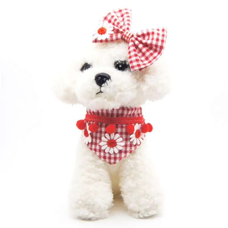 Pink Dog Collar And Leash Set With Bow Tie Flowers Decor for Small Dog Cotton Lace Collar Red Plaid Bibs Pet Accessories
Pink Dog Collar And Leash Set With Bow Tie Flowers Decor for Small Dog Cotton Lace Collar Red Plaid Bibs Pet Accessories