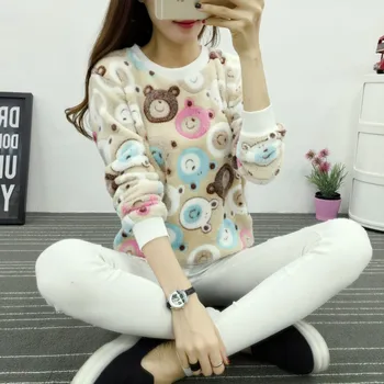 2020 Autunm Outerwear Cute Teddy Bear Harajuku Christmas Women Sweaters Fashion Winter Wool Pullover Cashmere Warm Flannel
2020 Autunm Outerwear Cute Teddy Bear Harajuku Christmas Women Sweaters Fashion Winter Wool Pullover Cashmere Warm Flannel