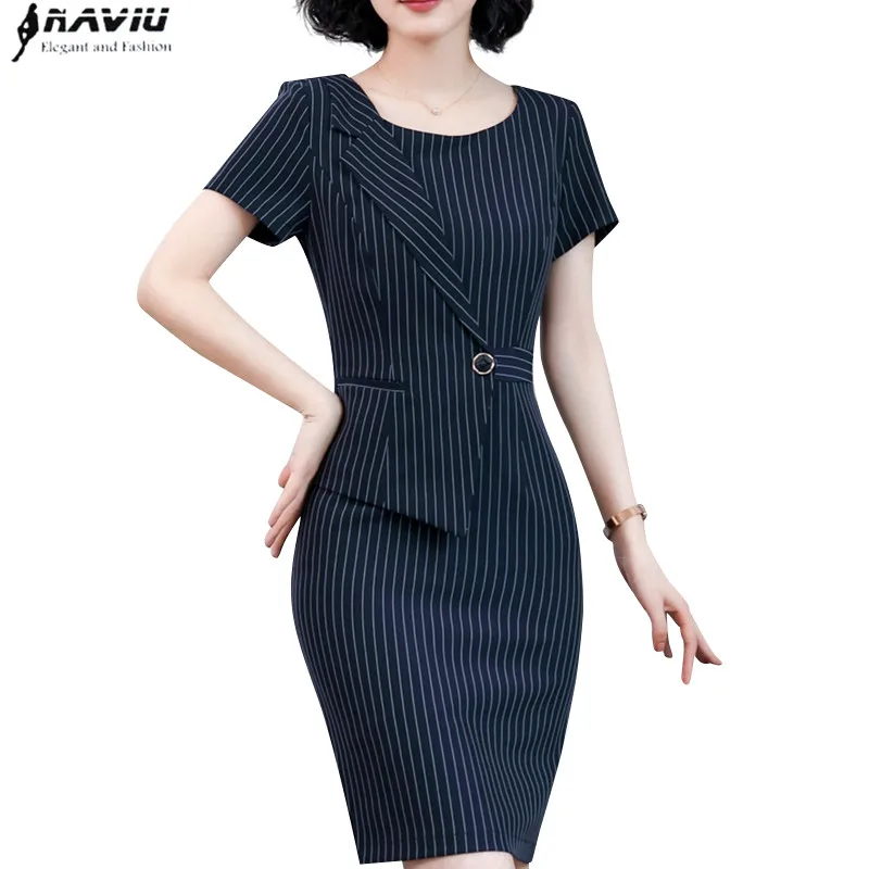 Professional stripes dress women 2018 new fashion temperament summer formal short sleeve plus size overalls dress
Professional stripes dress women 2018 new fashion temperament summer formal short sleeve plus size overalls dress