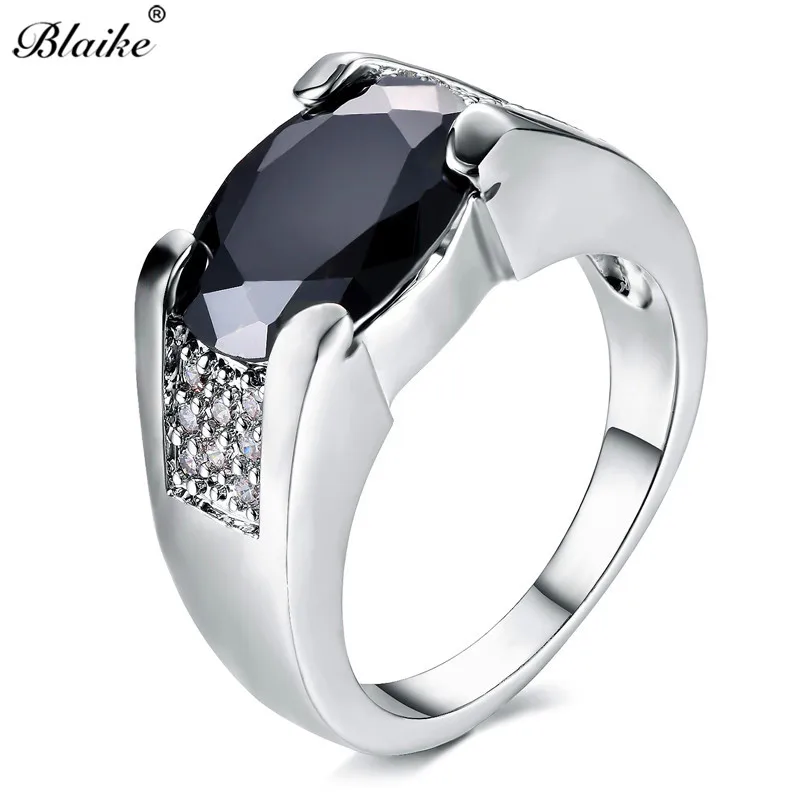 Blaike Male Big Black Oval Zircon Ring 925 Sterling Silver Filled Jewelry Vintage Party Wedding Rings For Men Birthstone Gift
Blaike Male Big Black Oval Zircon Ring 925 Sterling Silver Filled Jewelry Vintage Party Wedding Rings For Men Birthstone Gift
